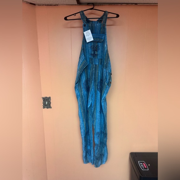 Blue overalls with black detail.  Size medium- new with tags! - Picture 2 of 9